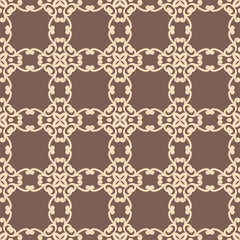 Vintage ornamental seamless vector pattern. Colored ornate background. Template can be used for wrapping paper, wallpaper, fabric, textile, flooring, oilcloth, tiling and other design.