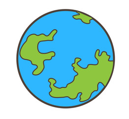 Earth Planet Vector Background