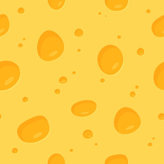 Emmental Swiss cheese repeating seamless pattern vector illustration