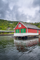 Obraz premium Exposure done in the Ulvik Fjord, Norway