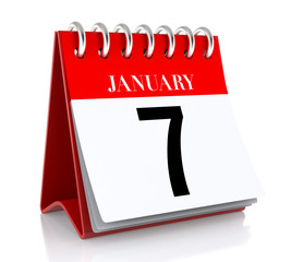 January 7. Calendar
