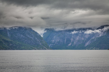 Obraz na płótnie Canvas Exposure done in the Ulvik Fjord, Norway