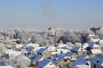 Winter morning over the city