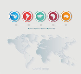 Fototapeta na wymiar Infografia Mapa del Mundo.