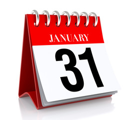 January 31. Calendar