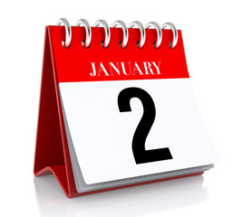 January 2. Calendar