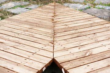 empty wooden floor isolated on white