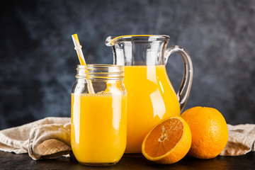 Jar of orange juice