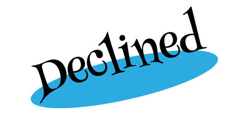 Declined rubber stamp. Grunge design with dust scratches. Effects can be easily removed for a clean, crisp look. Color is easily changed.