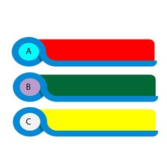 Obraz premium Three color banners