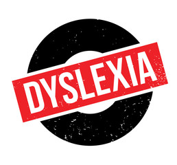 Dyslexia rubber stamp. Grunge design with dust scratches. Effects can be easily removed for a clean, crisp look. Color is easily changed.