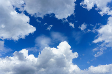 beauty clear blue sky with cloud for background