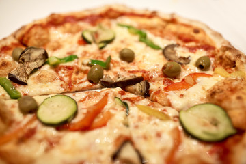 close up of pizza