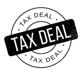 Tax Deal rubber stamp. Grunge design with dust scratches. Effects can be easily removed for a clean, crisp look. Color is easily changed.