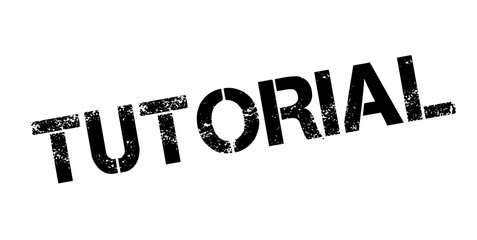 Tutorial rubber stamp. Grunge design with dust scratches. Effects can be easily removed for a clean, crisp look. Color is easily changed.