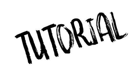 Tutorial rubber stamp. Grunge design with dust scratches. Effects can be easily removed for a clean, crisp look. Color is easily changed.