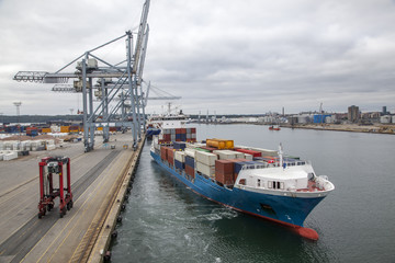 Containerterminal in Aarhus, Dänemark