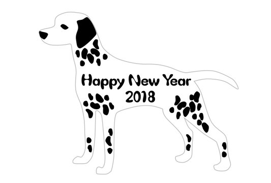 18年 年賀状 戌年 ダルメシアン イラスト Stock Vector Adobe Stock 18年 年賀状 戌年 ダルメシアン イラスト Stock Vector Adobe Stock