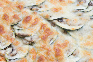 homemade pizza with zucchini