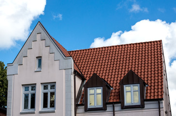 the roof of the house
