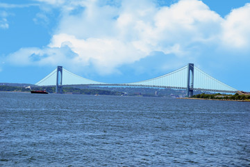 View of the gate to New York from the water