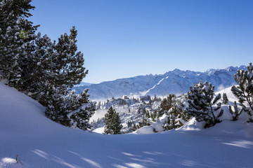 Alpen, Winter, Urlaub, Freizeit, Wandern, Schnee, Sonne