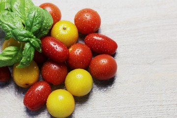 Red and yellow tomatoes