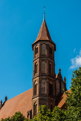 Fototapeta na wymiar Tower of Church of St. James in Chełmno (Poland)