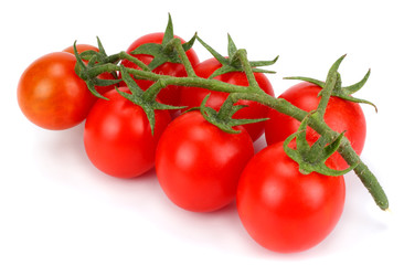 cherry tomatoes isolated on white background