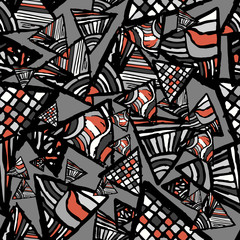 Abstract Seamless Pattern. Vector. Pattern with Triangles.