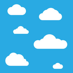Clouds in flat design