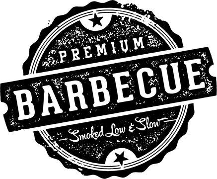 Premium Vintage Barbecue BBQ Stamp