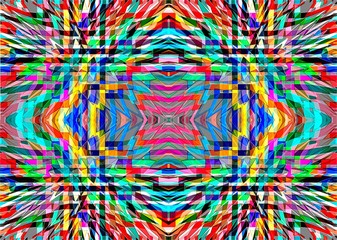 Geometric colorful patterns and ornaments.  