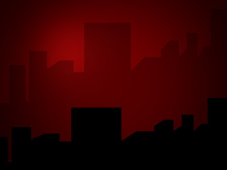 Fototapeta premium Abstract red and black color city background 