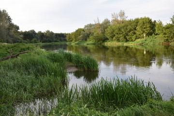 Fototapeta na wymiar Krajobraz z nad rzeki ,panorama
