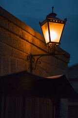 street old vintage lights house lamp night