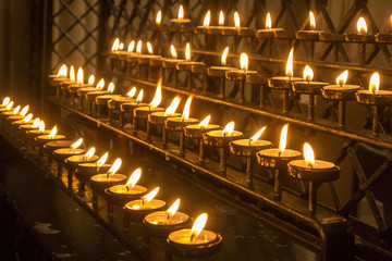 Burning Church Candles