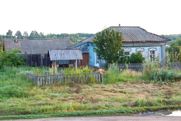 старый деревенский дом. утро в деревне, колодец © kmarka