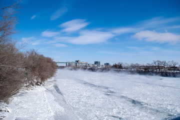 Frozen River in Montreal