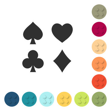 Farbige Buttons - Kartenspiel