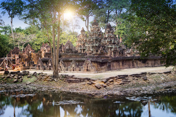 Fototapeta na wymiar Banteay Srey Temple ruins (Xth Century) , Siem Reap, Cambodia