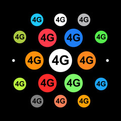 Modernes UI design - 4G-Symbol