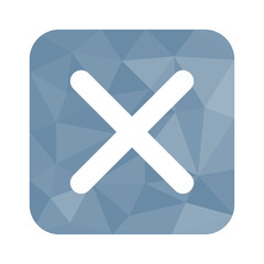 Fototapeta premium Low Poly Button - Kreuz