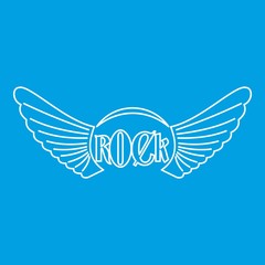 Rock icon, outline style