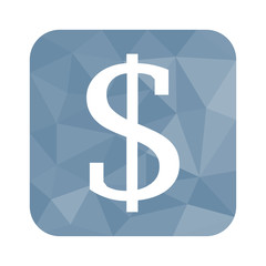 Obraz premium Low Poly Button - Dollarzeichen