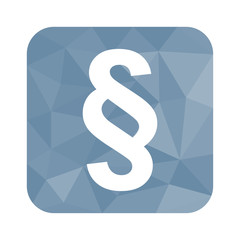 Naklejka premium Low Poly Button - dickes Paragraph-Symbol