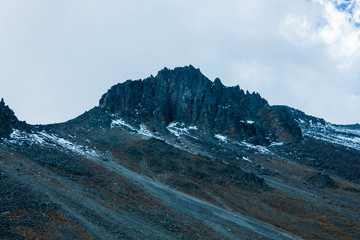 Top of a mountain at Nevado de Toluca Mexico