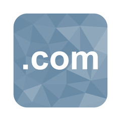 Low Poly Button - .com-Domain