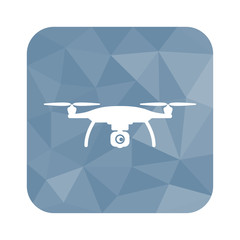 Low Poly Button - Drohne frontal