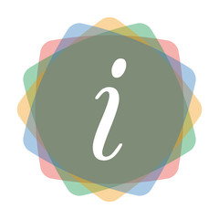 App Icon farbig Information kursiv